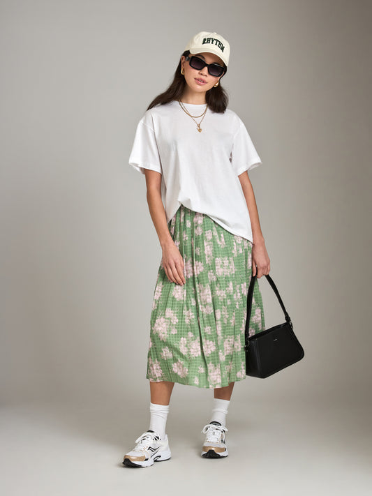 Rainy Days Pleated Midi Skirt