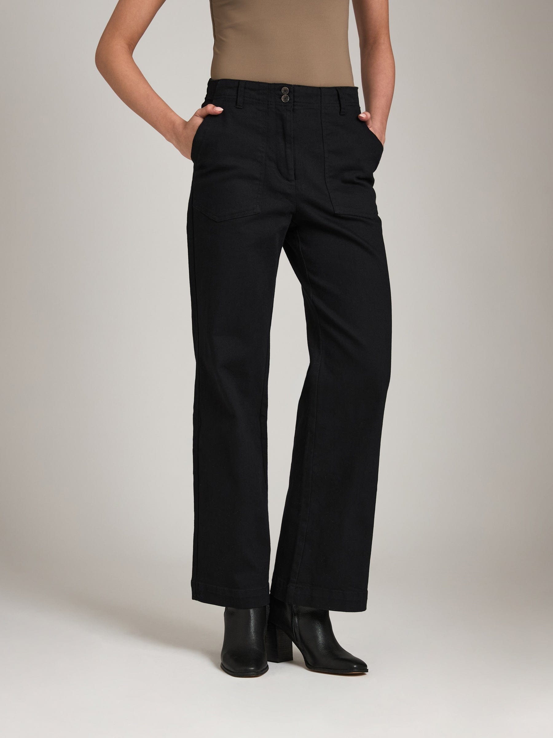 Cotton Kristin Wide Leg Pants