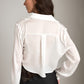 TOPS - LOVEFINN - Satin Cropped Shirt - PLENTY