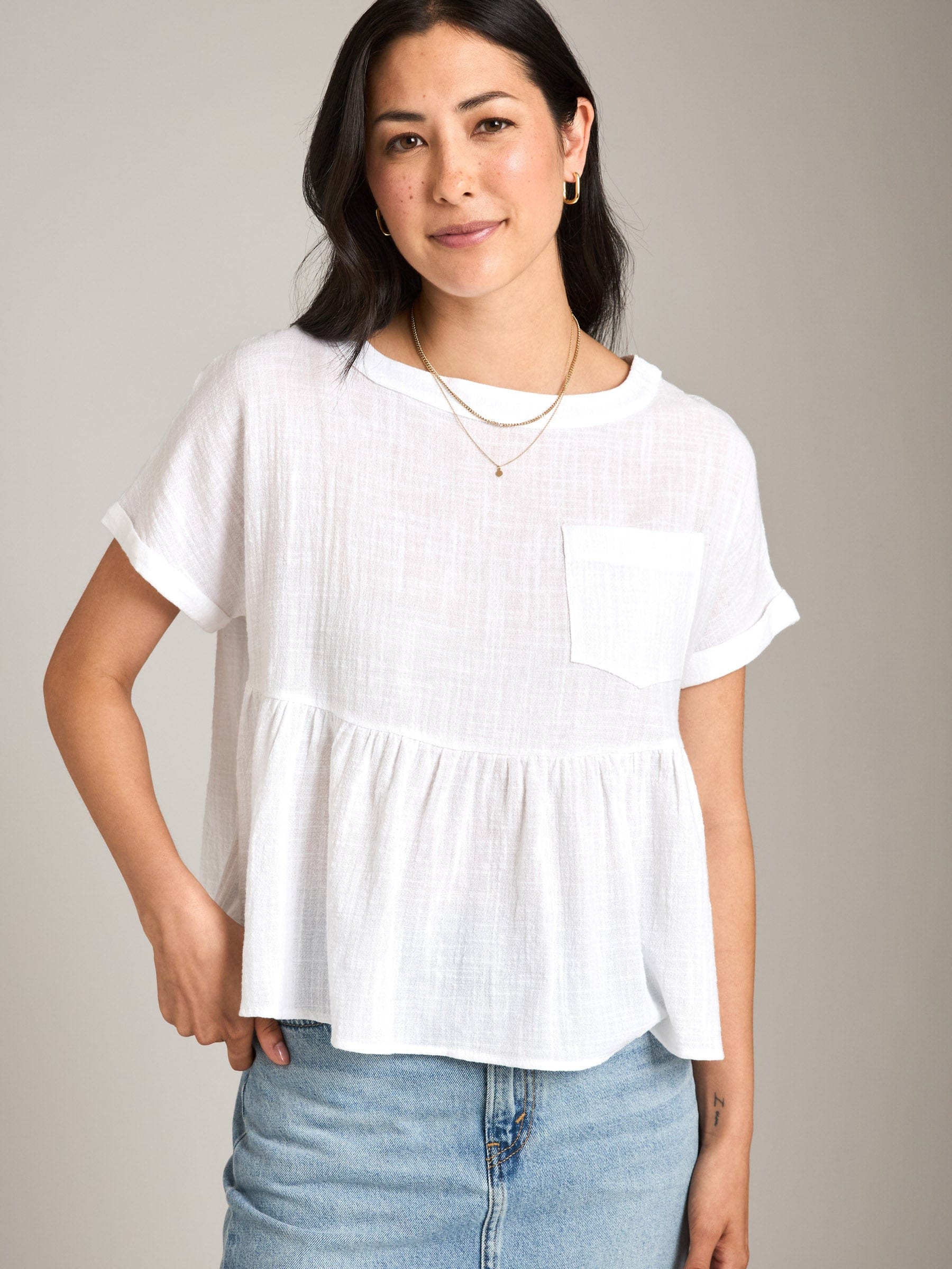 tops - LOVEFINN - Knit Babydoll Top - PLENTY