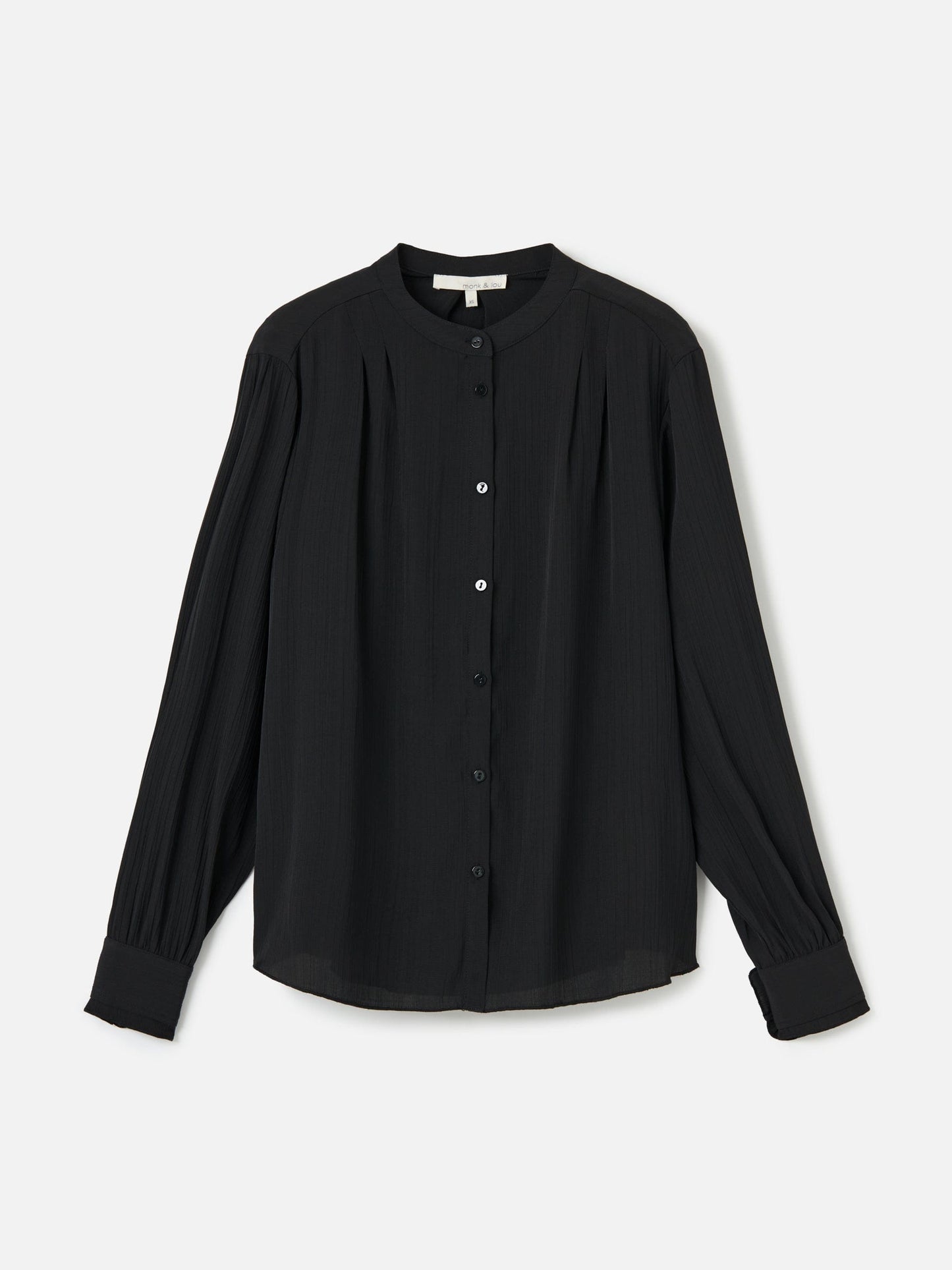 Monk & Lou TOPS Black / 2XS Thena Lettuce Hem Blouse