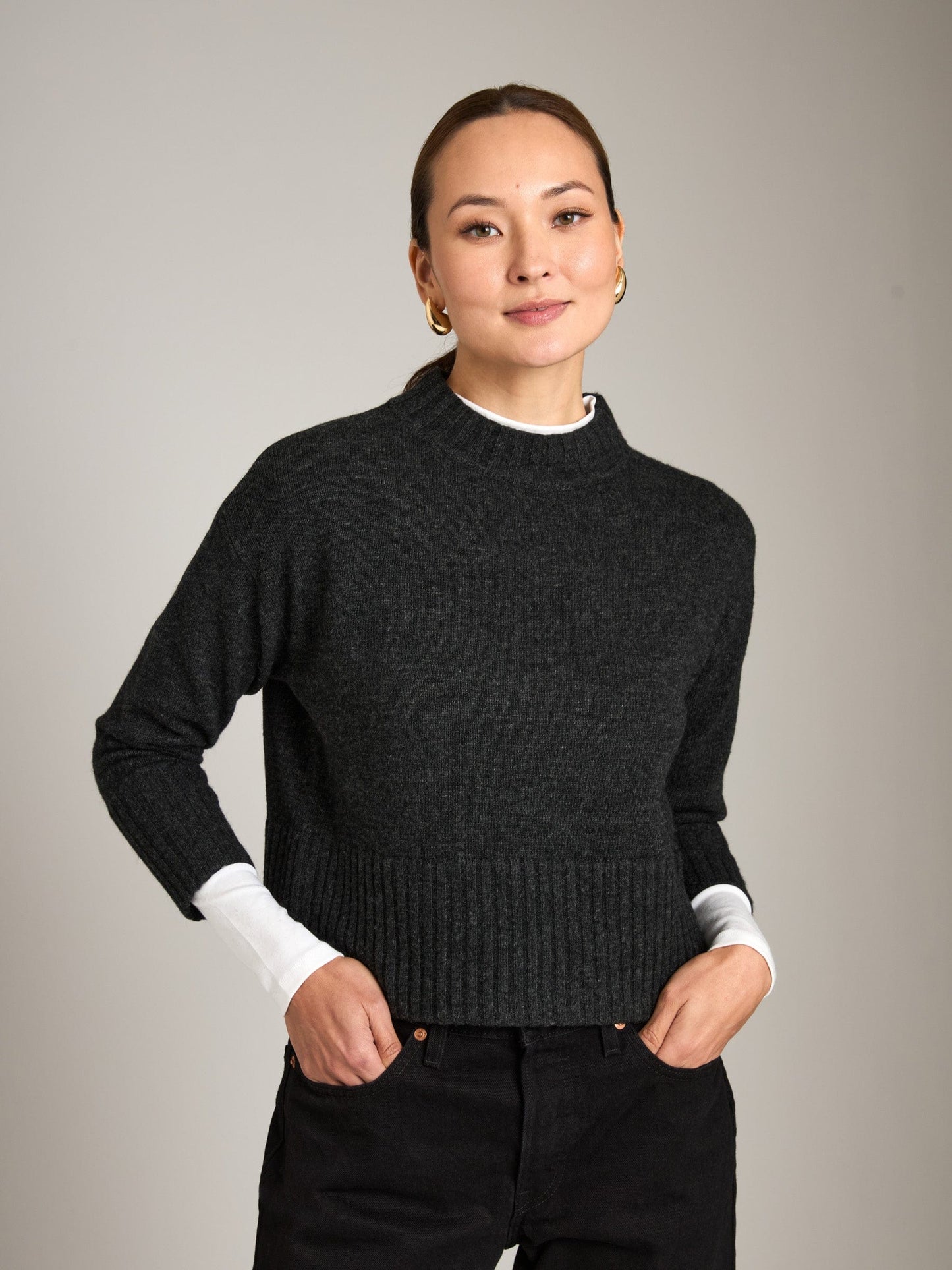 Monk & Lou sweater Charcoal / 2XS Eisa Crewneck Pullover