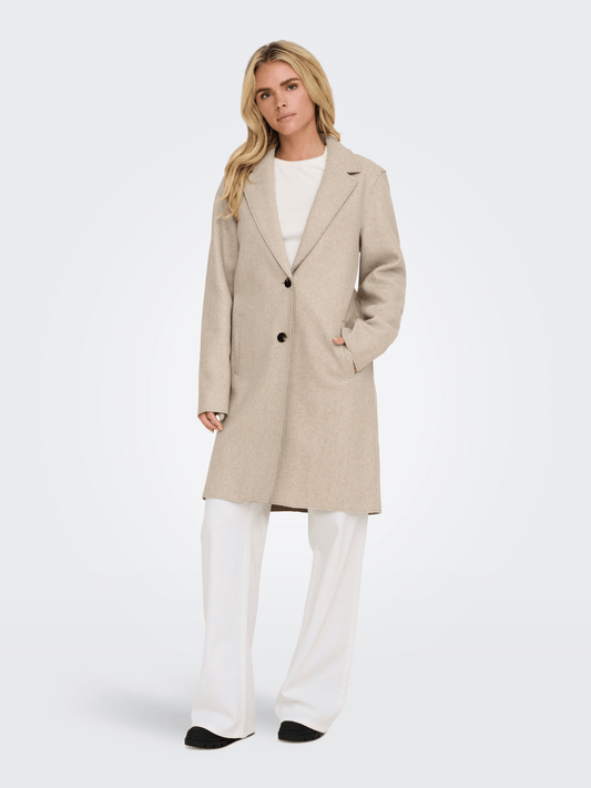 ONLY OUTERWEAR Hummus Melange / XS Carrie Bonded Coat