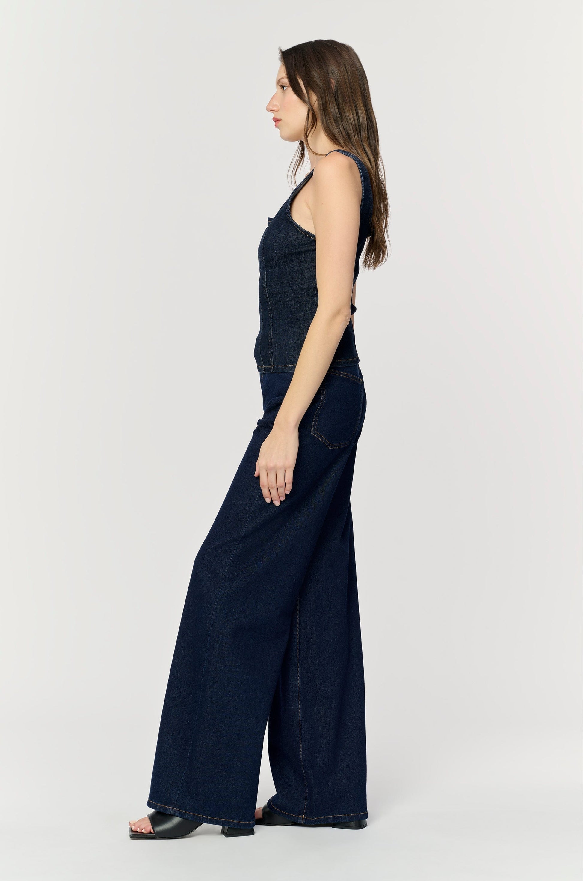 WARP & WEFT Denim NCE Relaxed Wide Leg - Long Gone Rinse