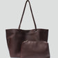 Street Level bags Vegan Leather Tote With Pouch