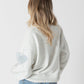 sweaters - LYLA + LUXE - Ajax Eco Sherpa Heart Sweater - PLENTY