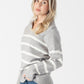 sweaters - LYLA + LUXE - Brooke Striped Collar Pullover - PLENTY