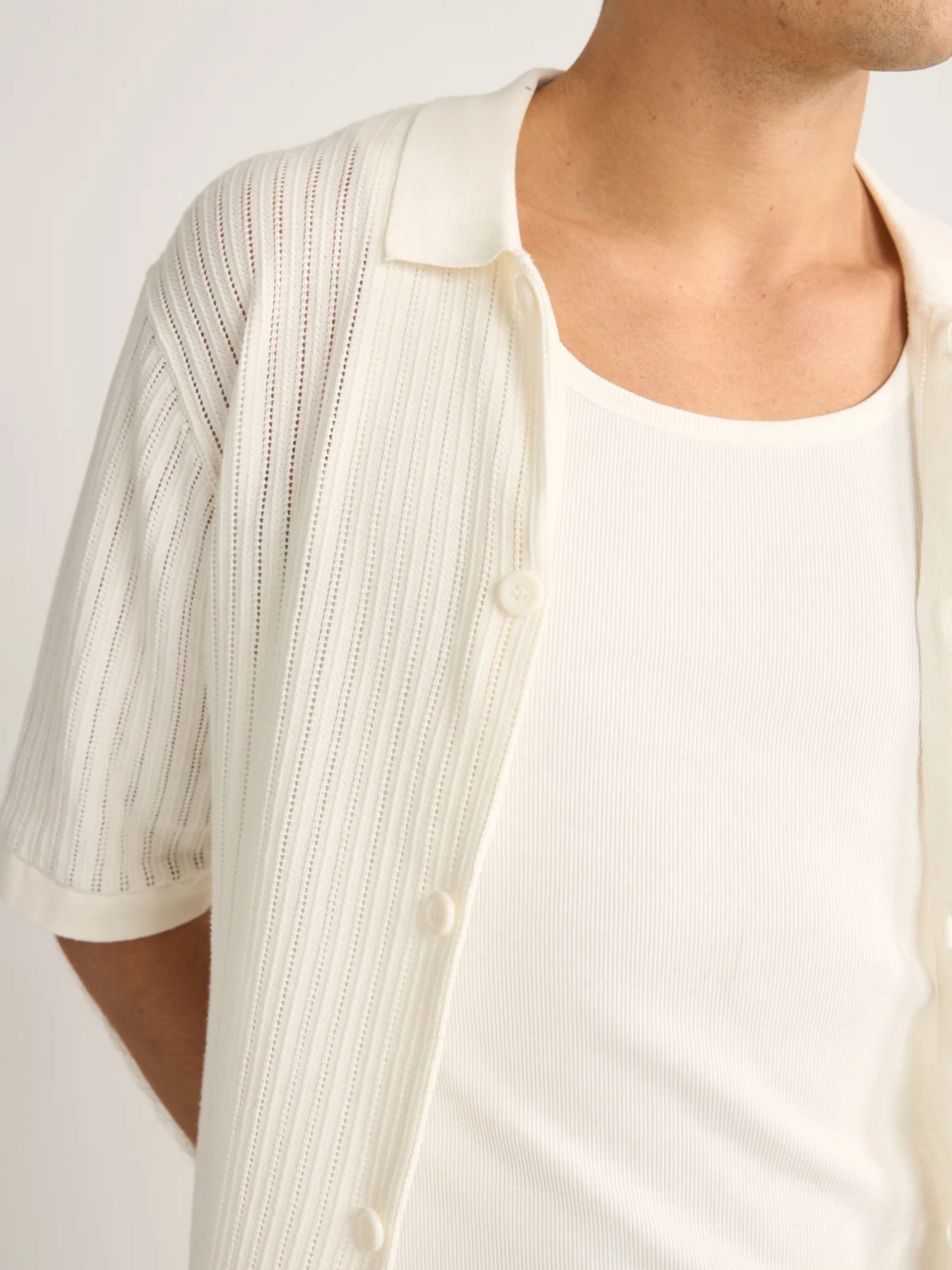 Knit Button Down Polo