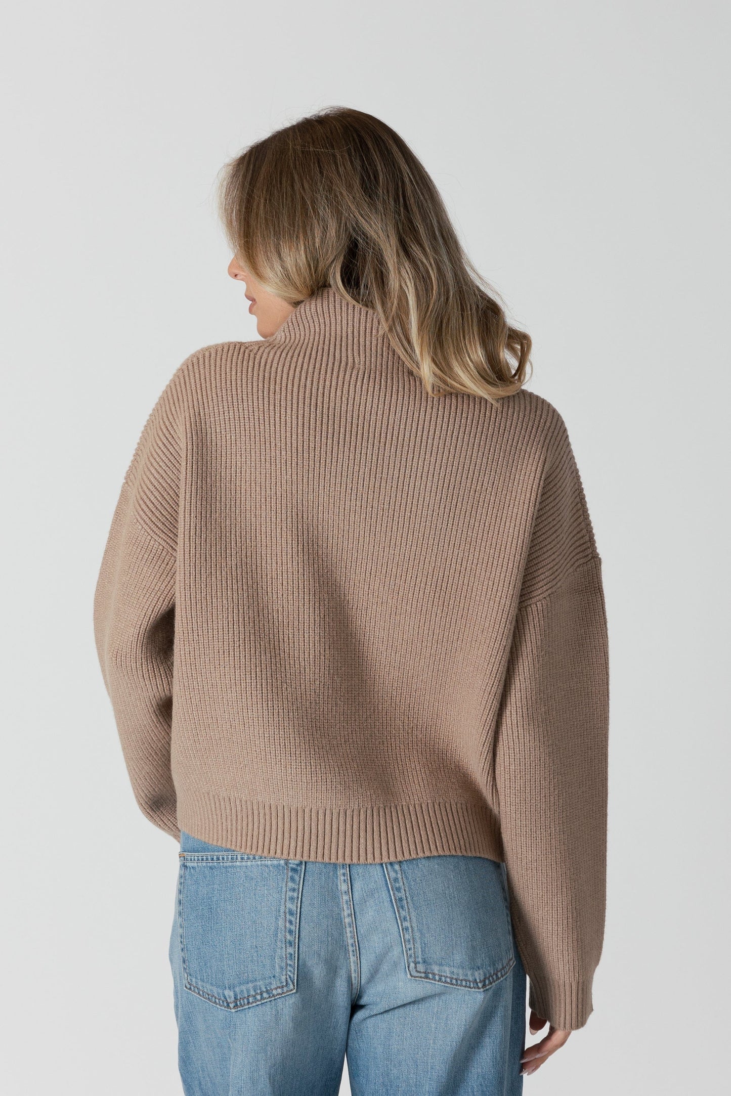 Sweater - LYLA + LUXE - Evolet Rib Mockneck Sweater - PLENTY