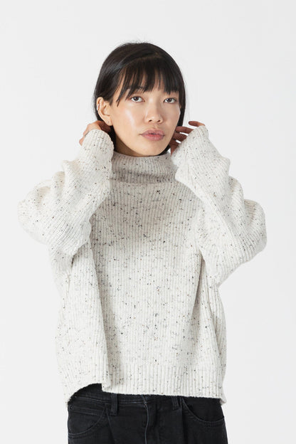 sweater - LYLA + LUXE - Evolet Fleck Rib Mockneck - PLENTY