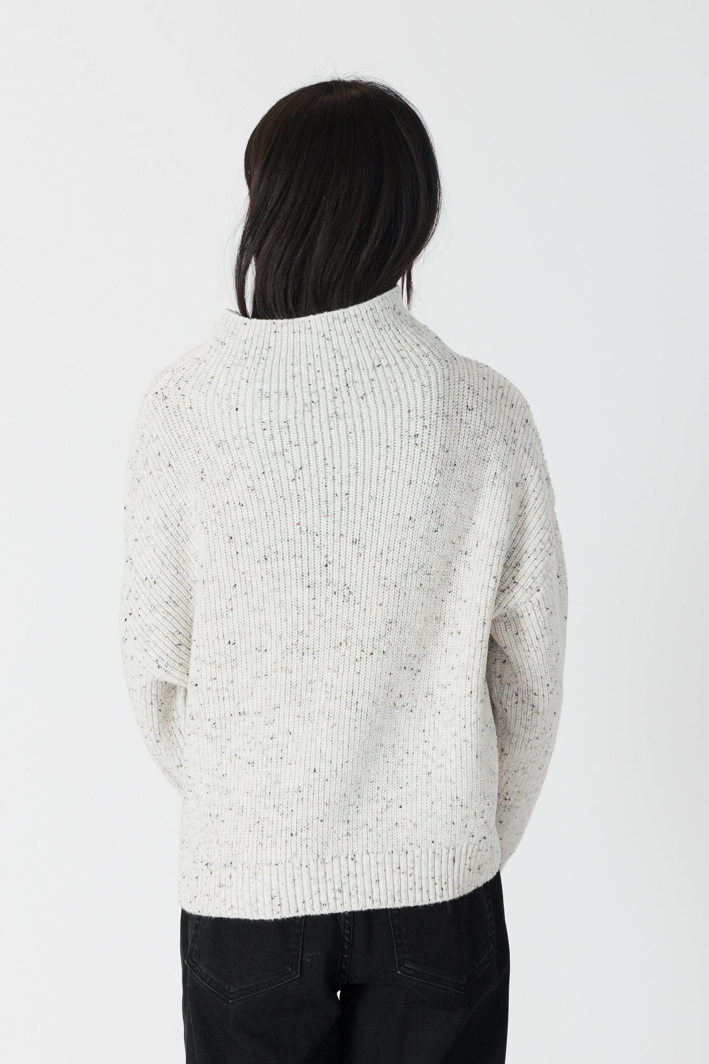 sweater - LYLA + LUXE - Evolet Fleck Rib Mockneck - PLENTY