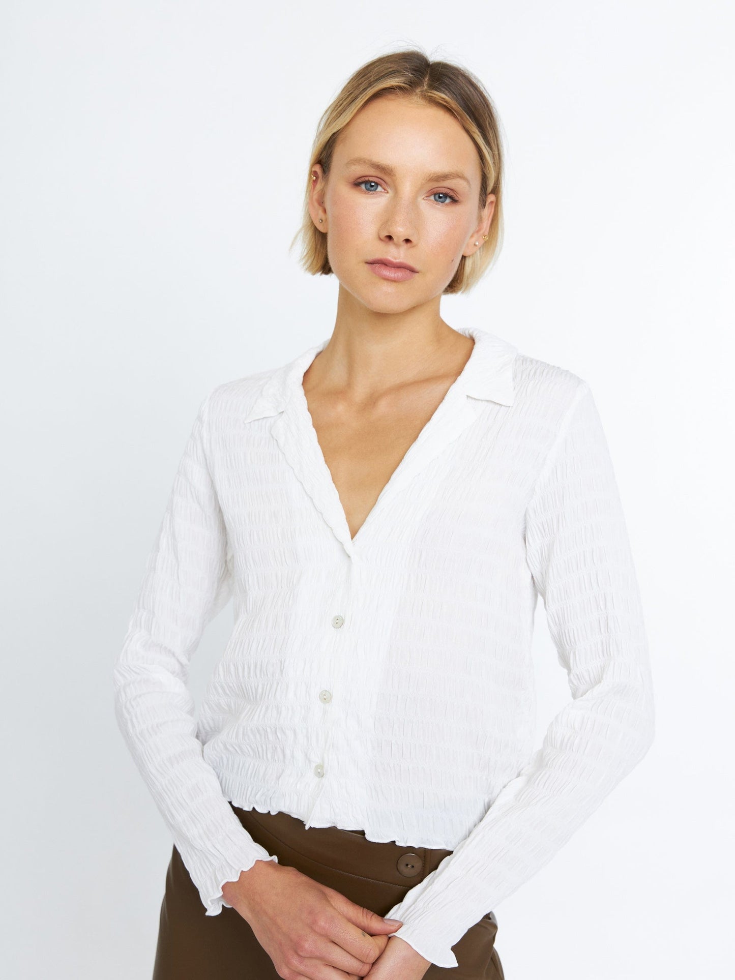 tops - Monk & Lou - Textured Lulu Shirt - PLENTY