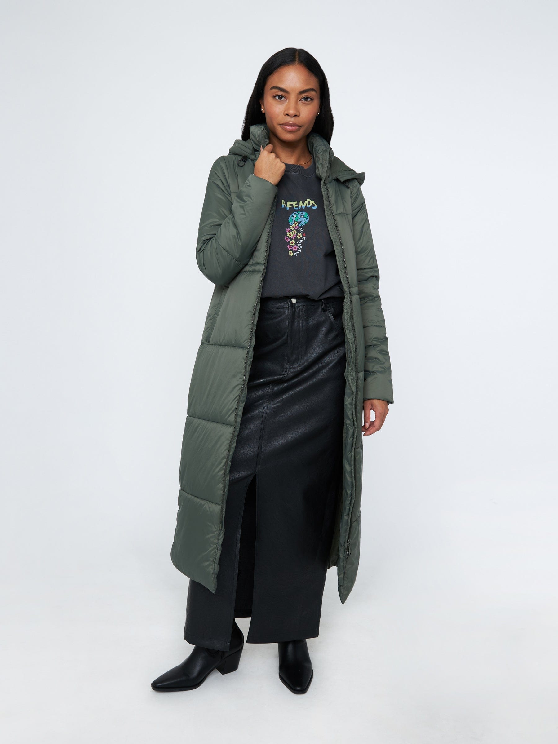 Hallie long sale padded coat