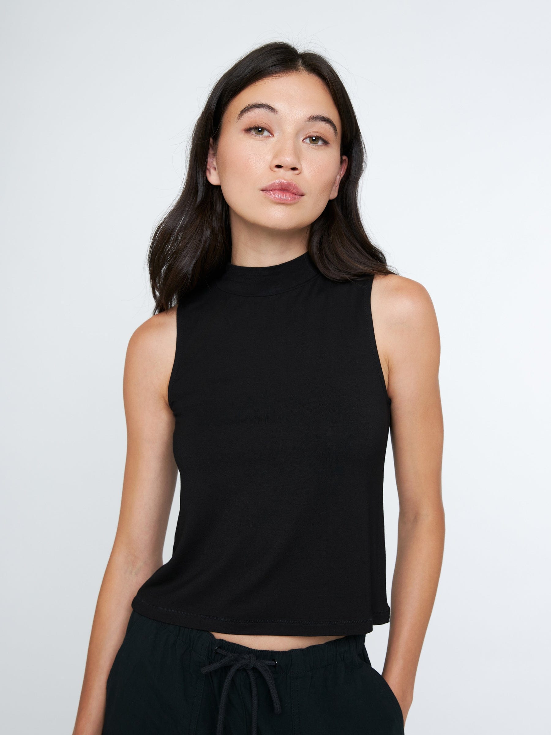 Sleeveless mock cheap turtleneck shell