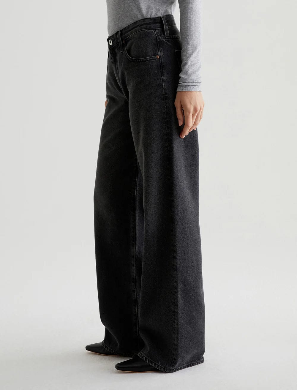 AG VARIOUS JEANS AG ADRIA LOW RISE BAGGY WASHED BLACK