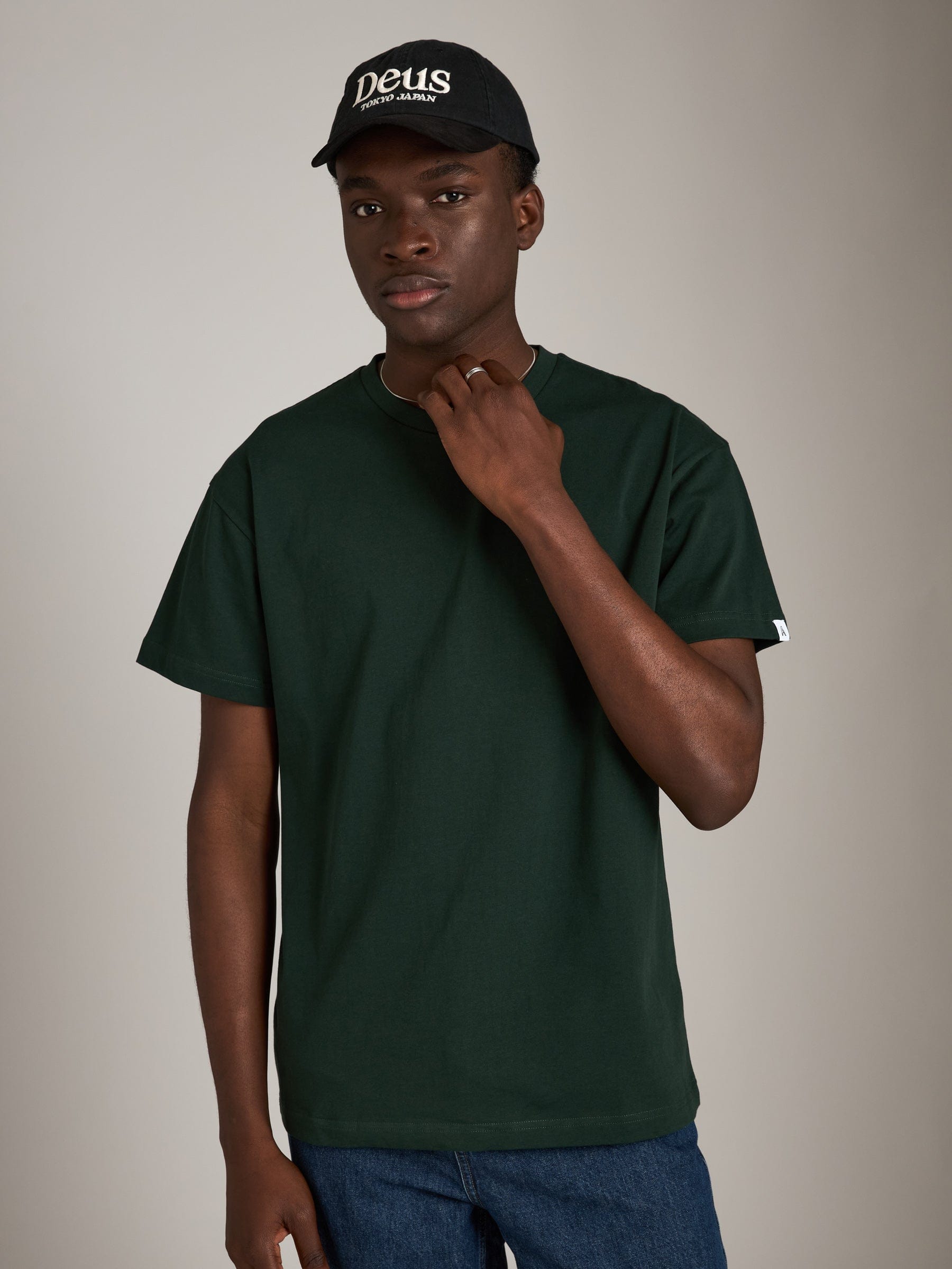 ATRIUM M TOPS Deep Green / XS Crewneck Short Sleeve T-Shirt