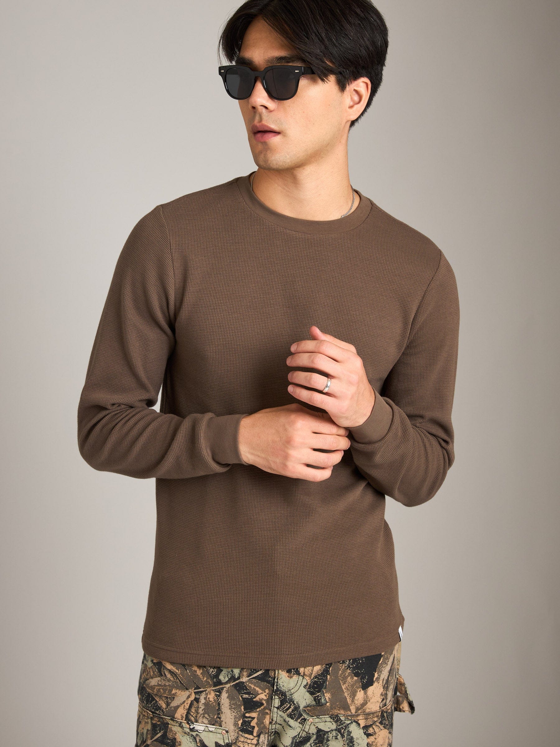 ATRIUM M TOPS Walnut / S Thermal Jersey Longsleeve T-Shirt