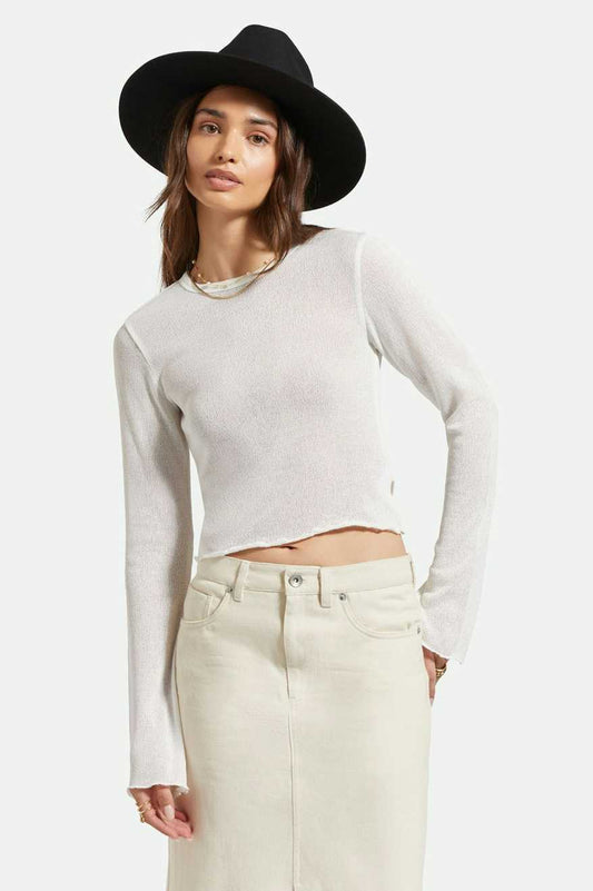 BRIXTON LONG SLEEVE SHIRTS BRIXTON SHEER LONG SLEEVE KNIT TOP