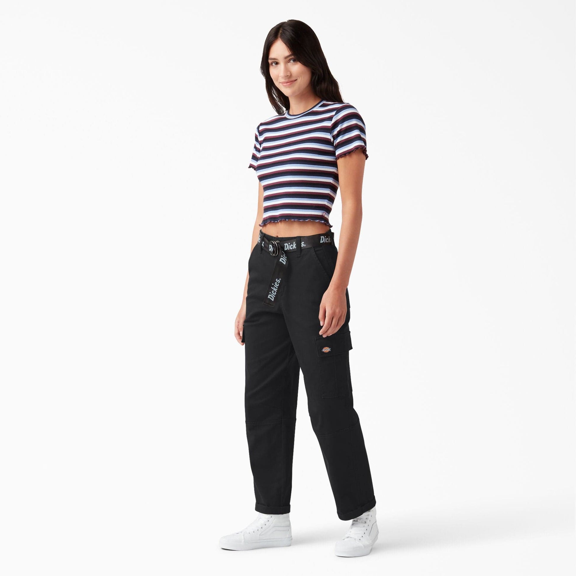 DICKIES BOTTOMS Black / 25 Cropped Cargo Pant