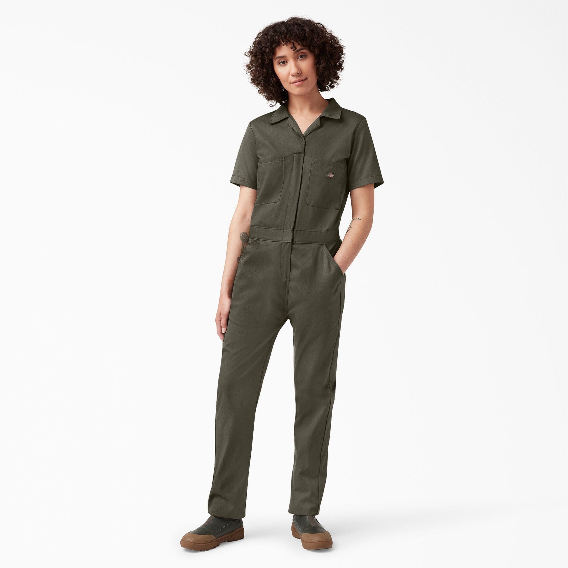 DICKIES DRESSES Moss Green / XS Short Sleeve Flex Coverall