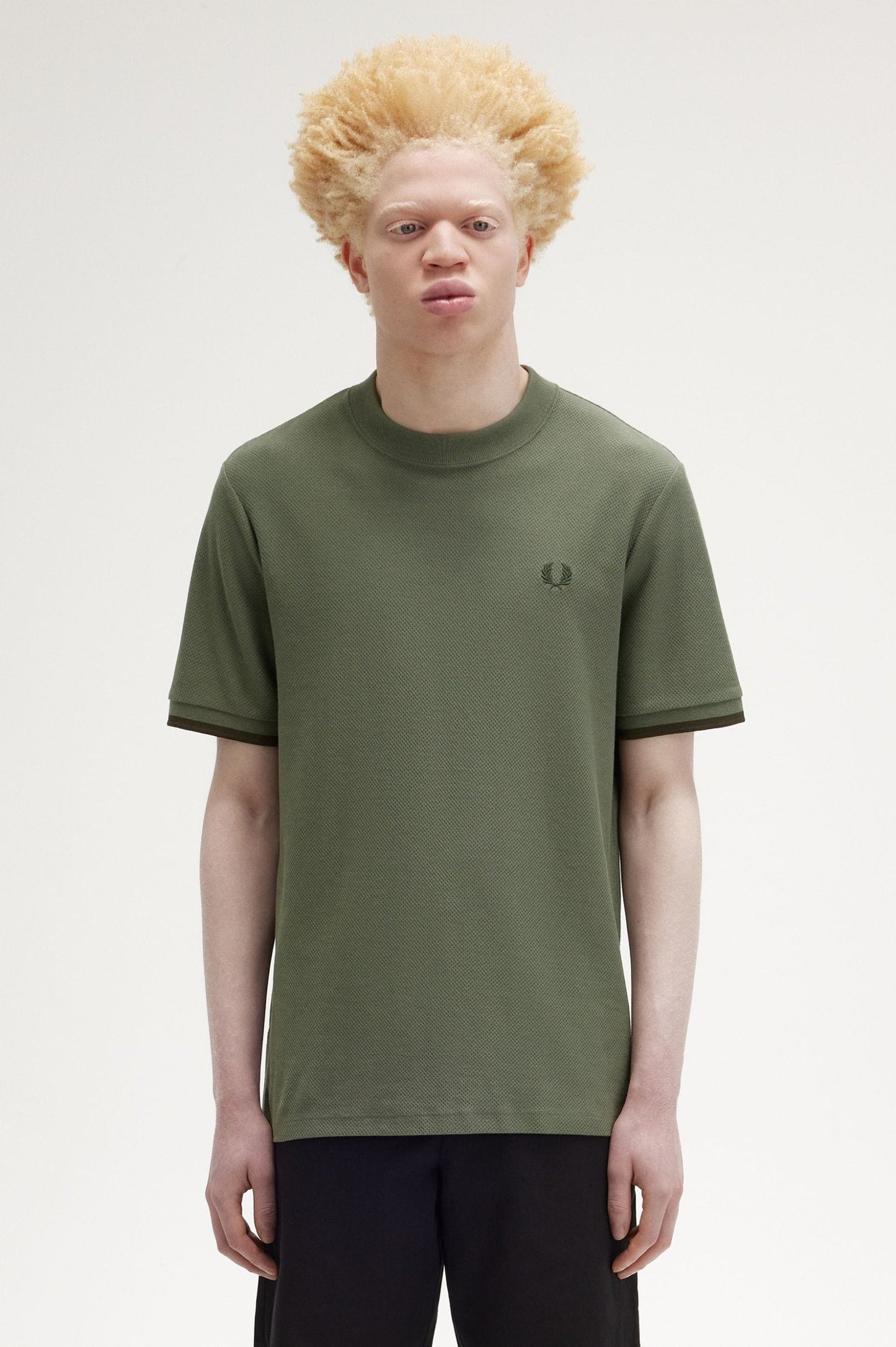 FRED PERRY M TOPS Tipped Cuff Pique Shirt