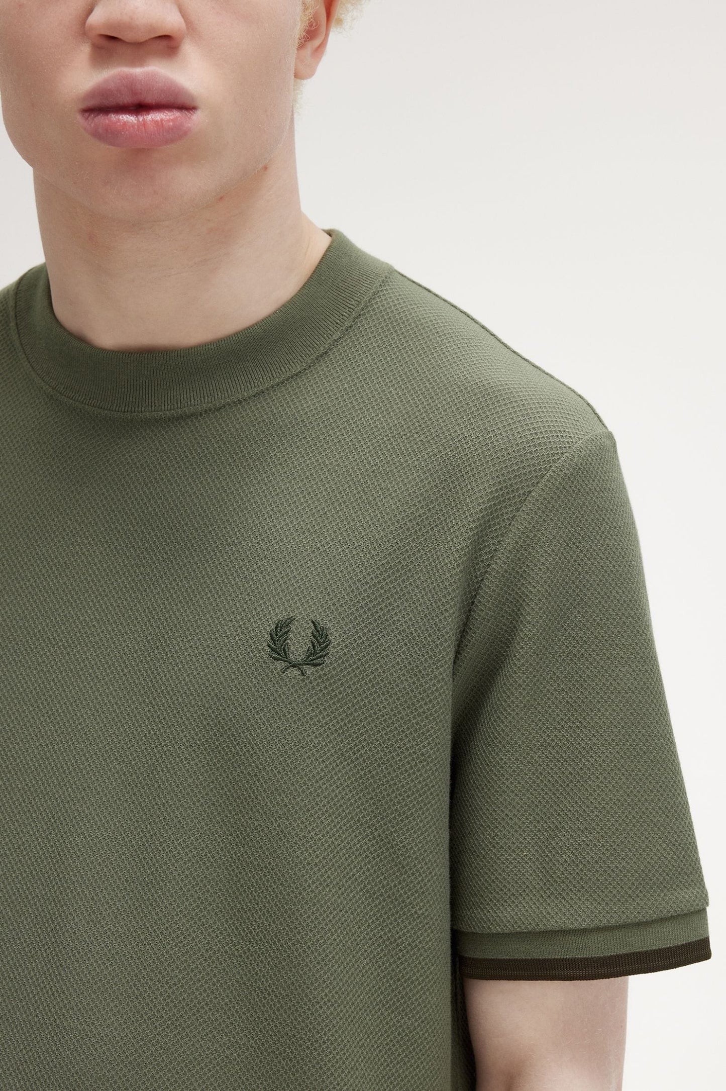 FRED PERRY M TOPS Tipped Cuff Pique Shirt