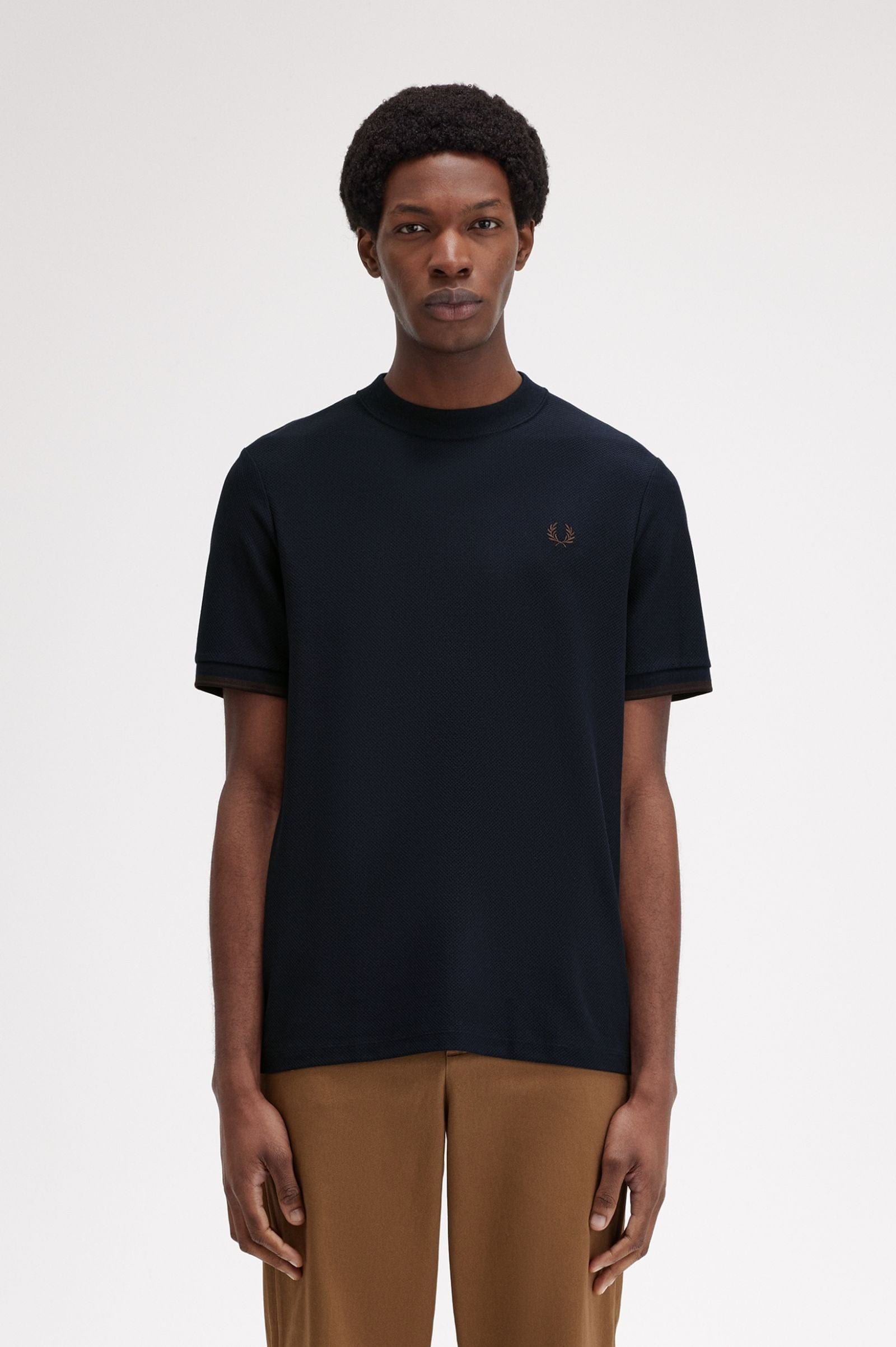 Tipped Cuff Pique Shirt