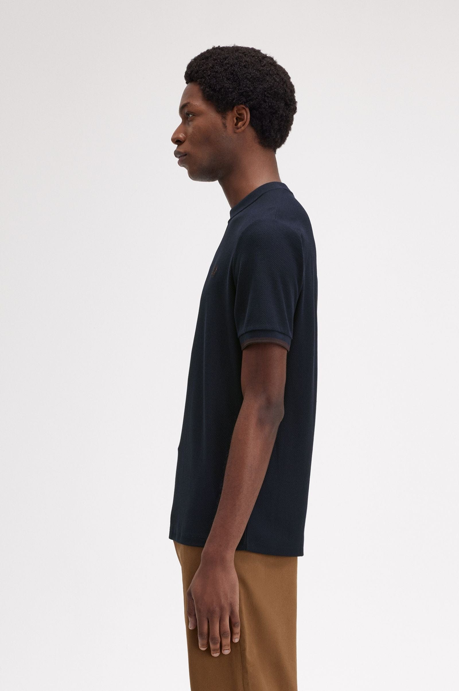 FRED PERRY M TOPS Tipped Cuff Pique Shirt