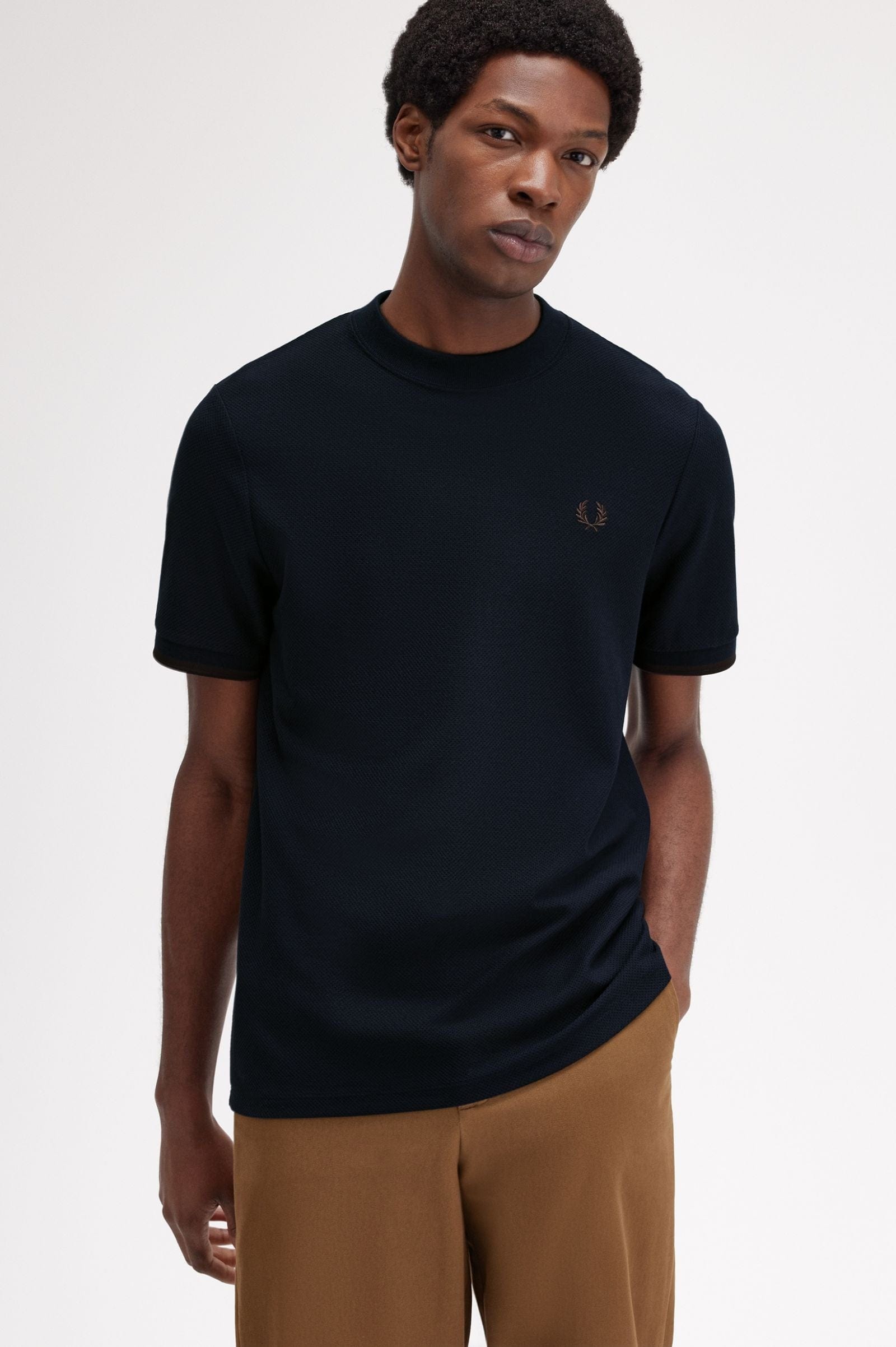 FRED PERRY M TOPS Tipped Cuff Pique Shirt