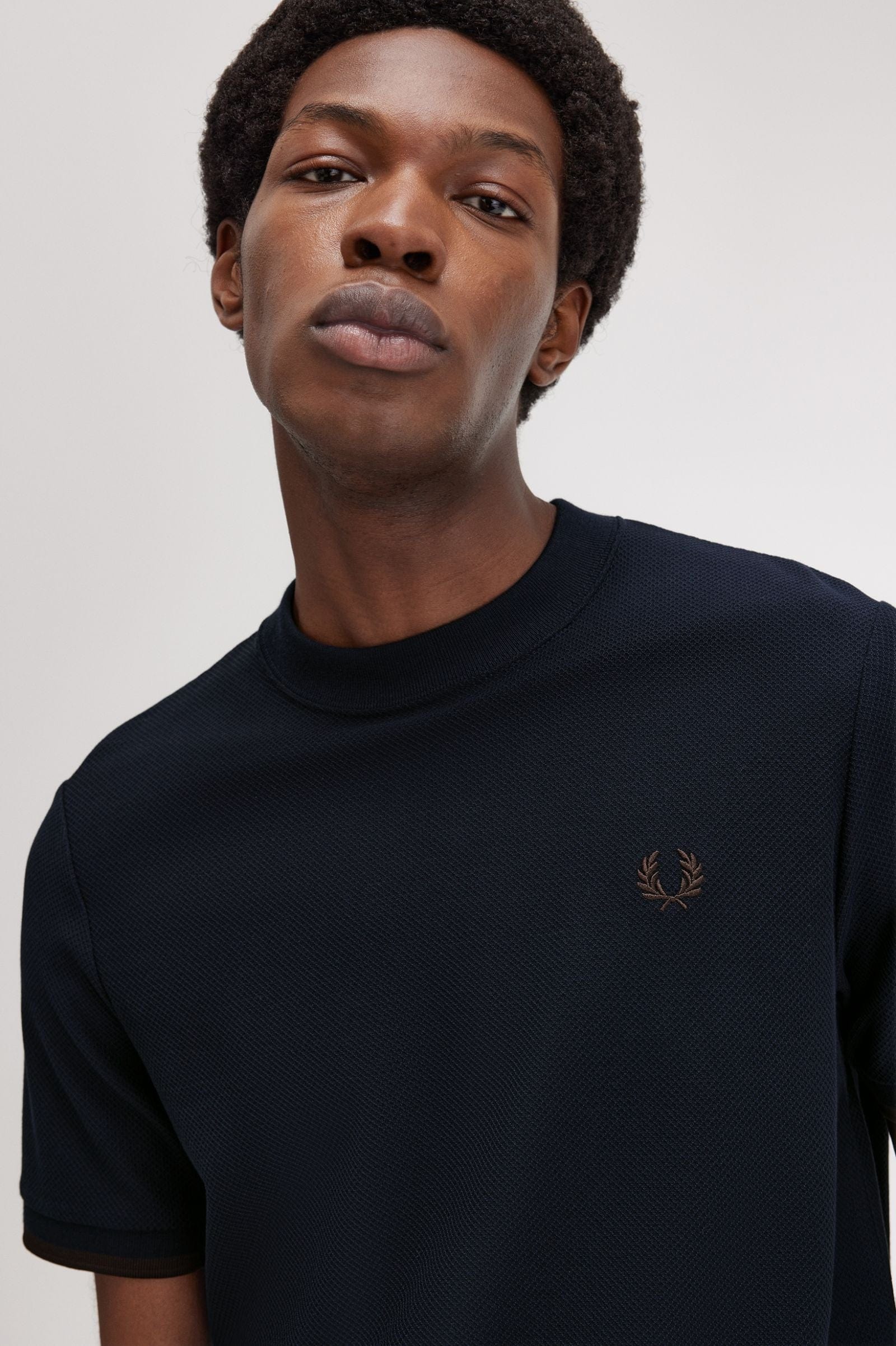 FRED PERRY M TOPS Tipped Cuff Pique Shirt