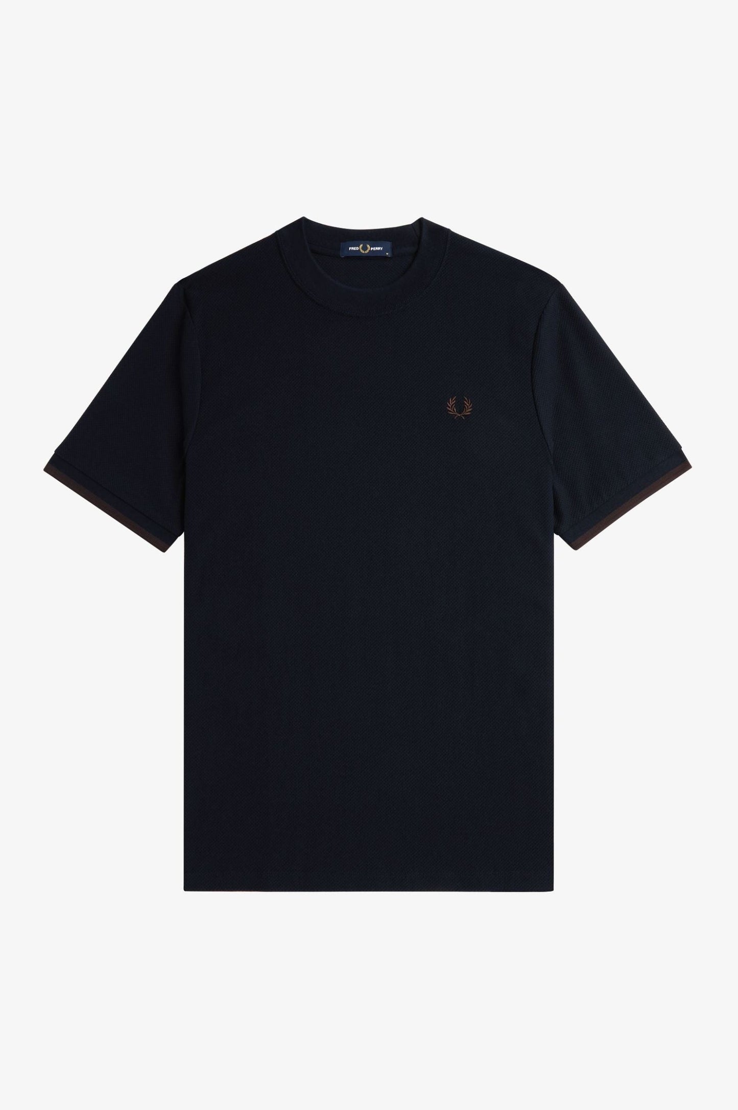 FRED PERRY M TOPS Navy/Carrington Road Brick / S Tipped Cuff Pique Shirt