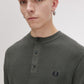 FRED PERRY m tops Waffle Stitch Henley Shirt