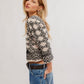 FREE PEOPLE Sweater Geo Floral Cardi