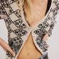 FREE PEOPLE Sweater Geo Floral Cardi