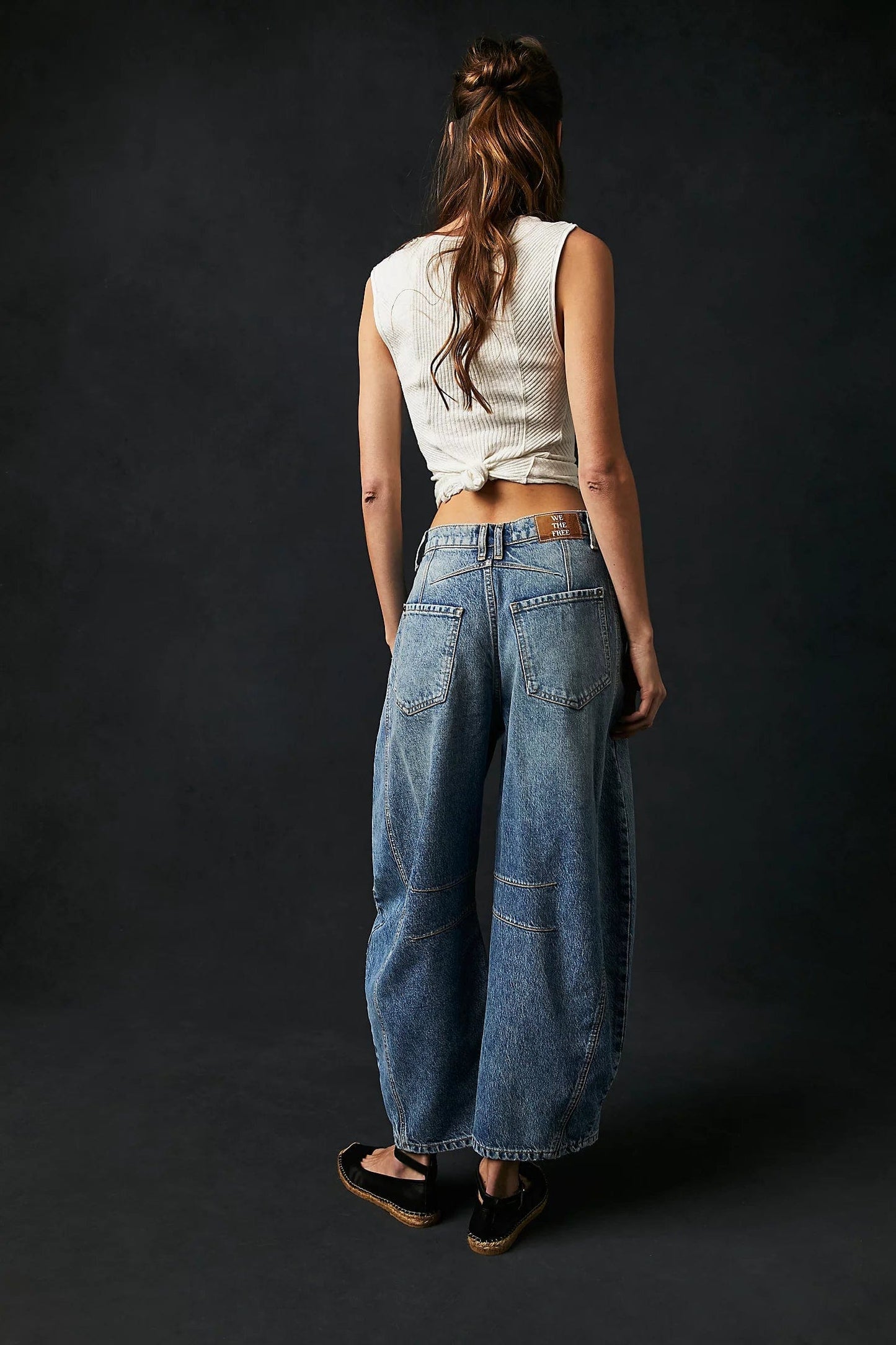 FREE PEOPLE denim Good Luck Mid Rise Barrel Jean