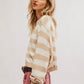 FREE PEOPLE Sweater Into The Blue Stripe Pullover