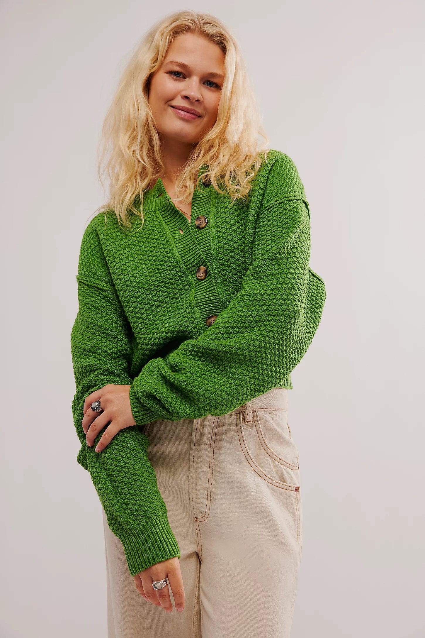 Free people green cardigan hotsell