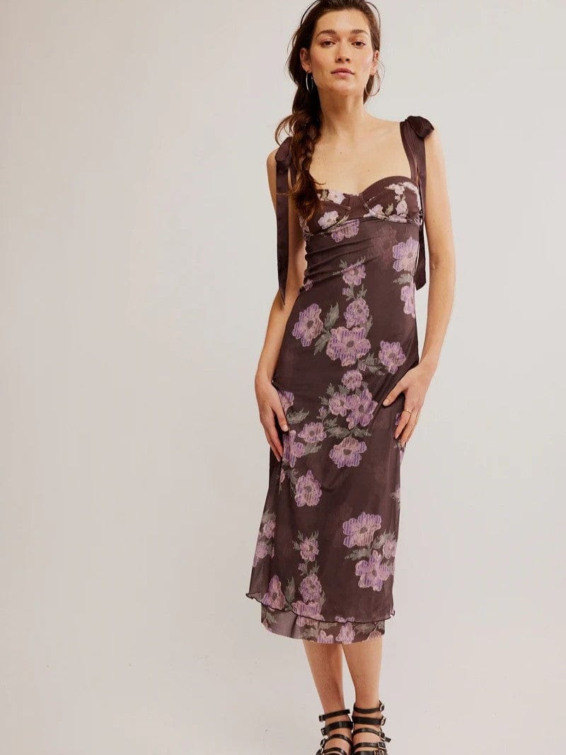 FREE PEOPLE Dresses Printed Got Glam Slip Dress