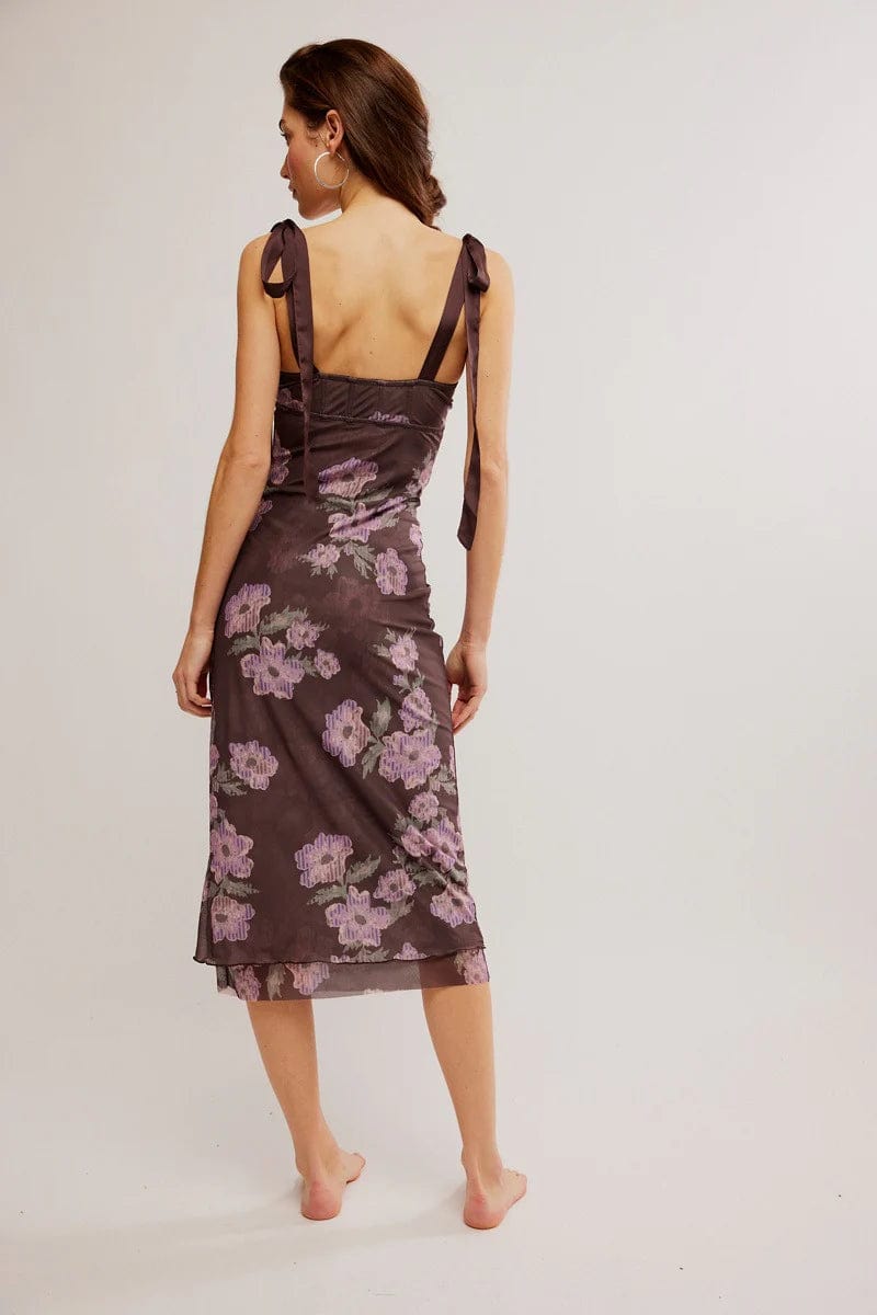 Dresses - FREE PEOPLE - Printed Got Glam Slip Dress - PLENTY