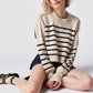 Sweater - FREE PEOPLE - Stripe Easy Street Crop Pullover - PLENTY