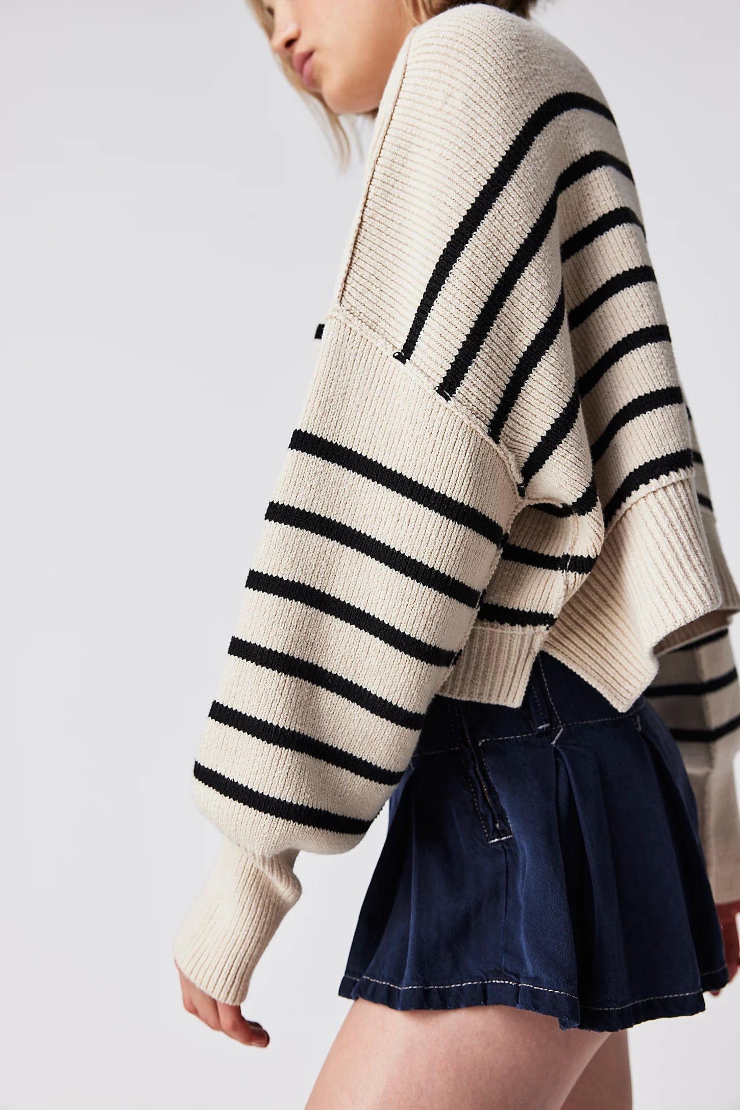 Stripe Easy Street Crop Pullover