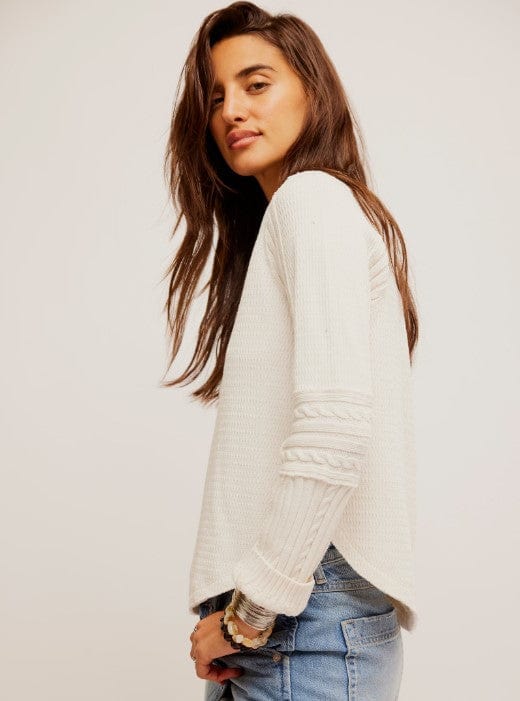 FREE PEOPLE TOPS Swingin Cable Cuff Top