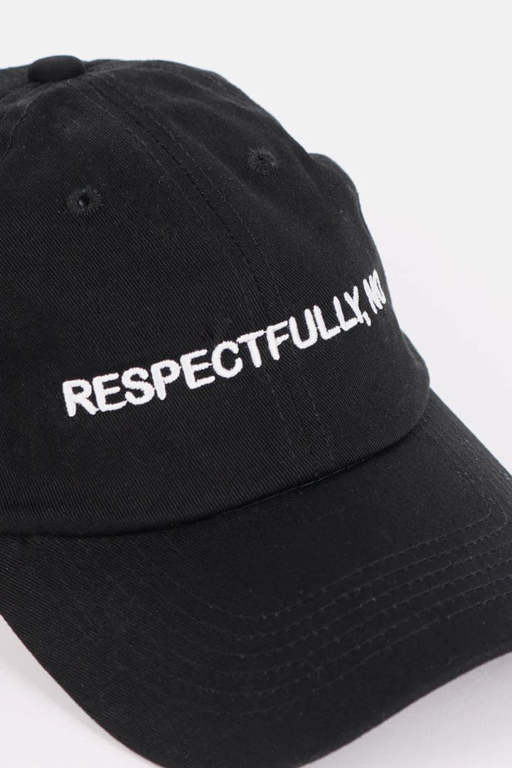 INTENTIONALLY BLANK ACCESSORIES Black White Respectfully Dad Cap