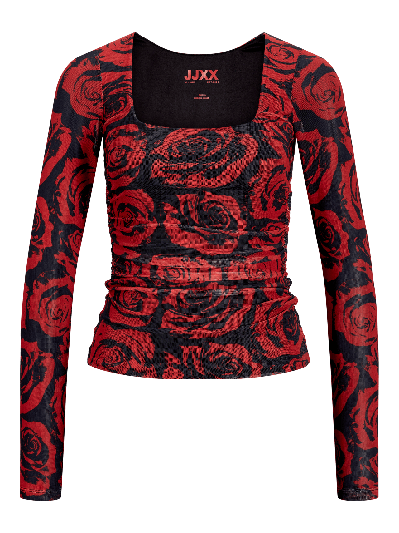 Rosa Saga Print Mesh Long Sleeve