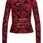 JJXX tops Rosa Saga Print Mesh Long Sleeve