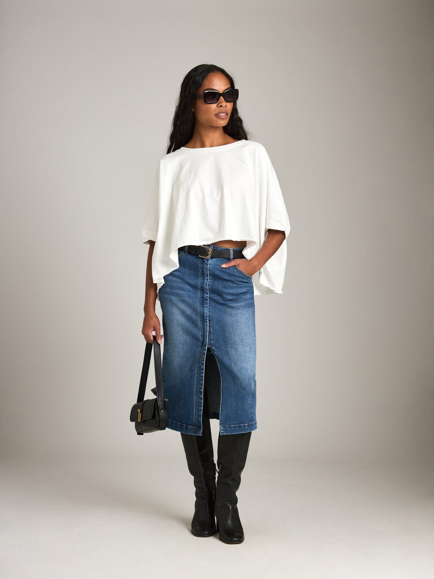 LOVEFINN tops Dye And Wash Oversized Top