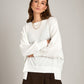 LOVEFINN TOPS Hacci Oversized Pieced Long Sleeve