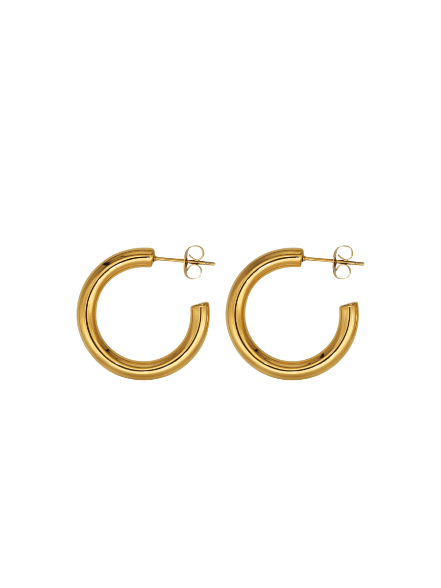 Lover's Tempo ACCESSORIES Gold Friday Hoop Earrings (Waterproof)