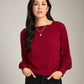 TOPS - Monk & Lou - Alora Scallop Boat Neck Blouse - PLENTY