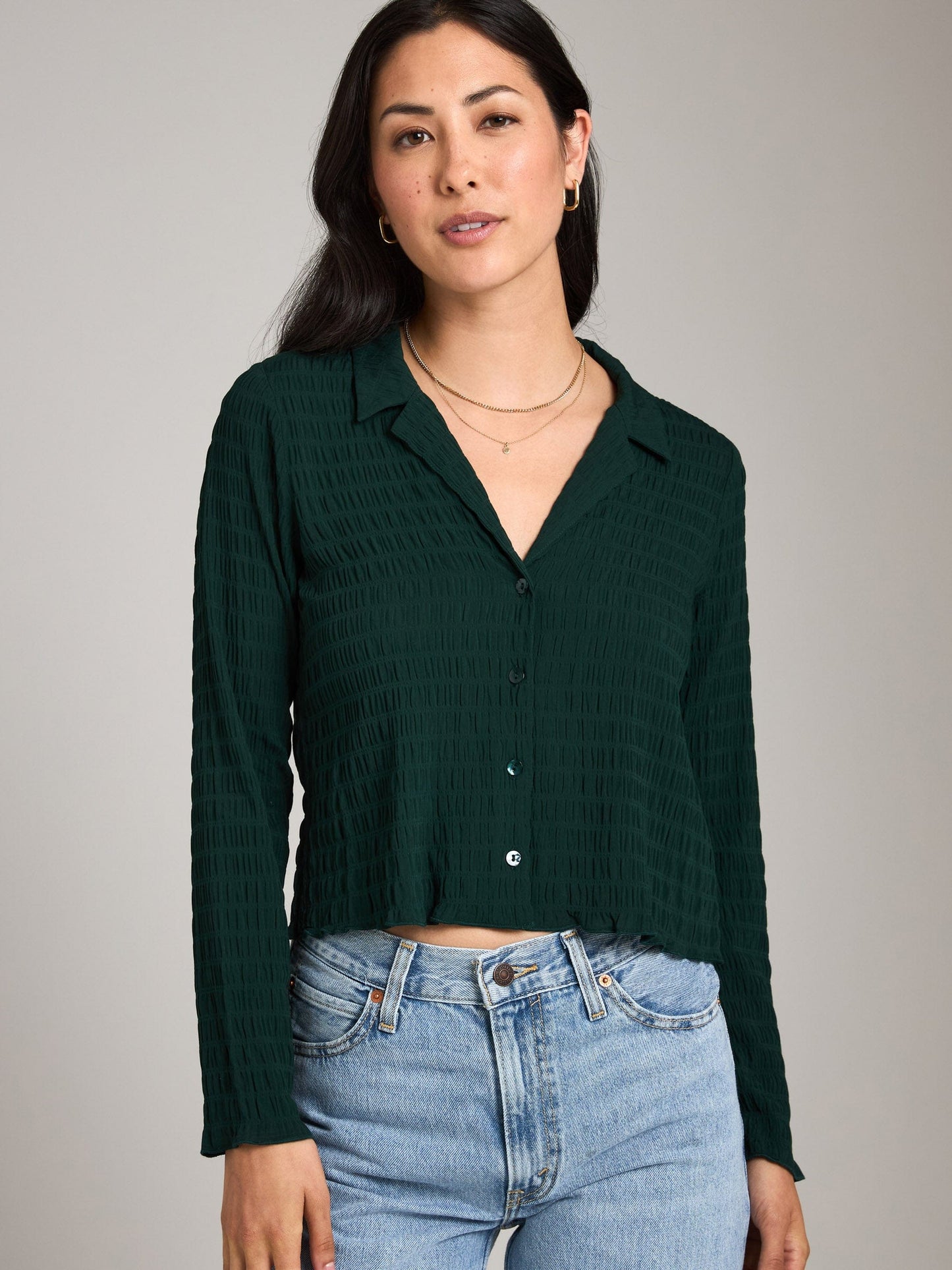 tops - Monk & Lou - Textured Lulu Shirt - PLENTY